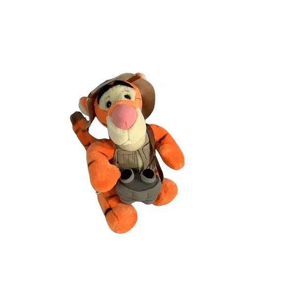 Disney World Tigger Safari Explorer10” Plush Binoculars Hat Vest Stuffed Animal - Picture 7 of 7